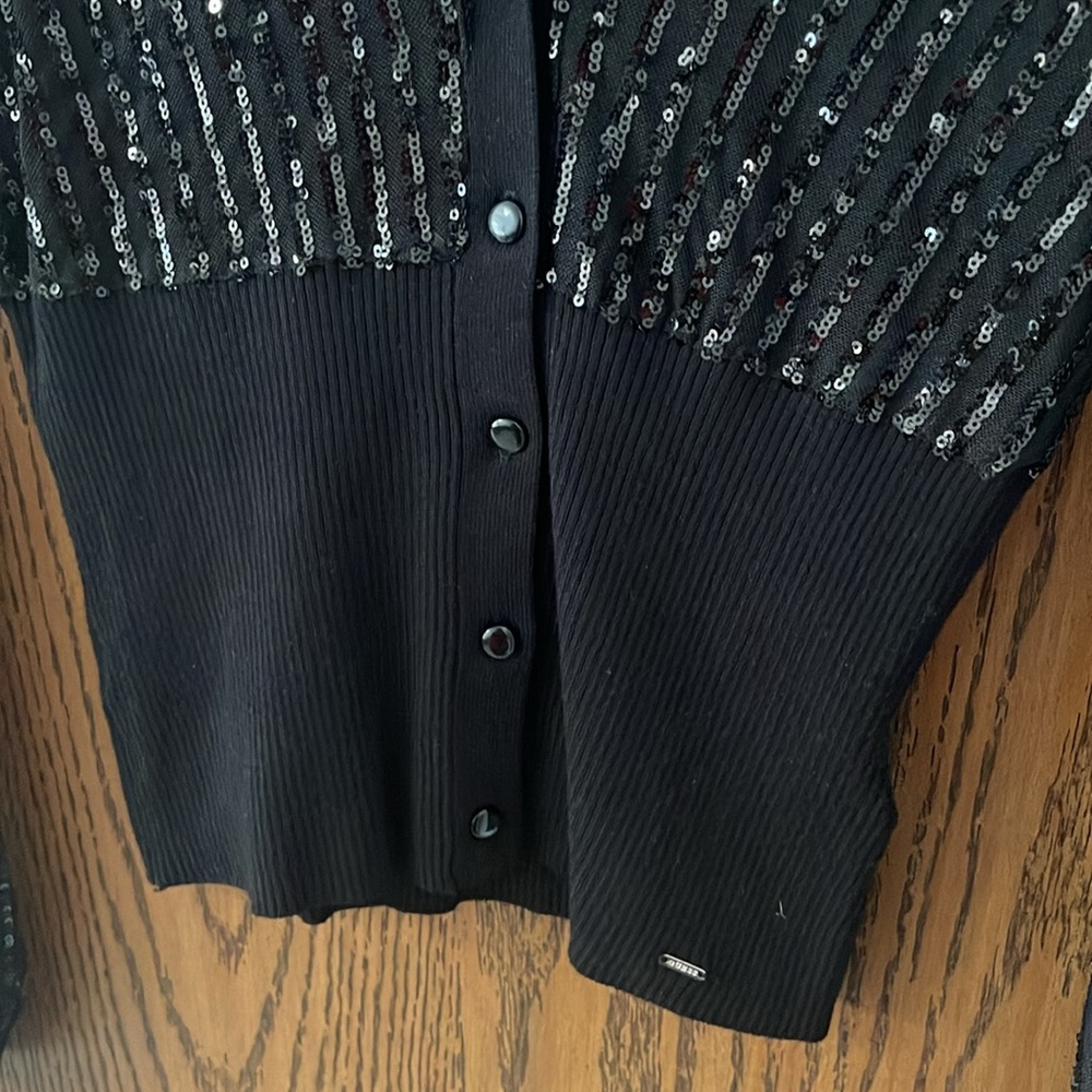 Guess Los Angeles sequins Cardigan, like new! Medium - Picture 7 of 11